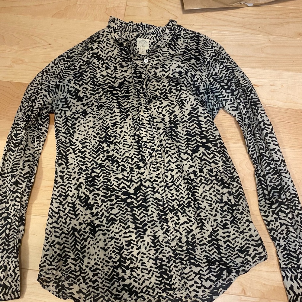 J crew printed button up